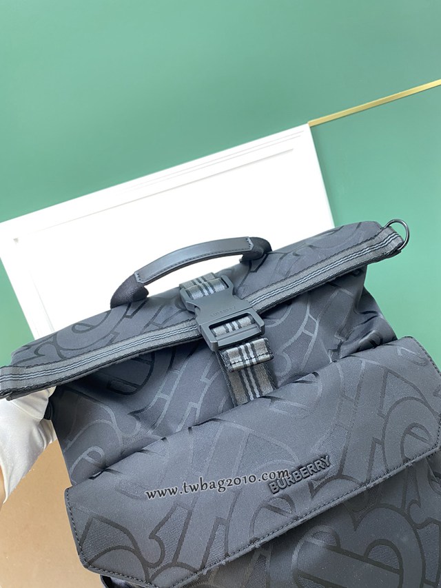 Burberry專門店新款男士雙肩包 巴寶莉Thomas Bur專屬標識圖案提花尼龍布背包 yxb1310